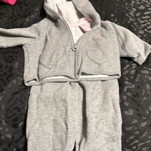 Adorable Gray Baby Hoodie Set